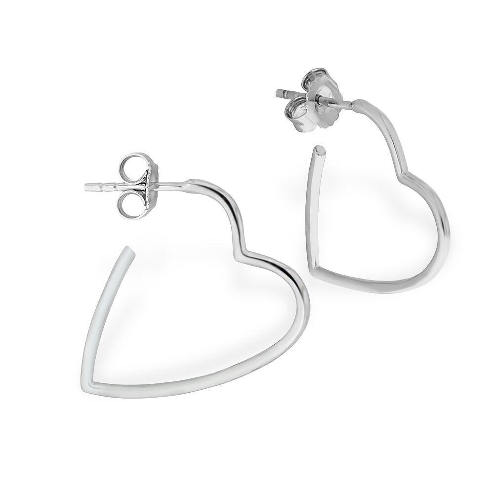 Orecchini a cerchio Mara a forma di cuore