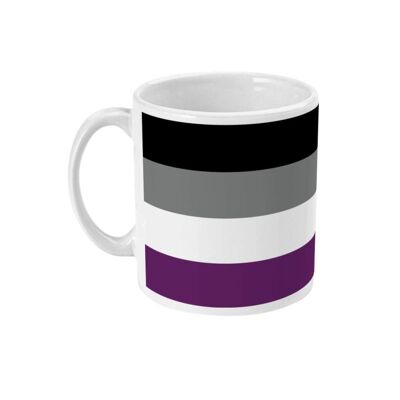 Tazza da caffè con bandiera dell'orgoglio asessuale