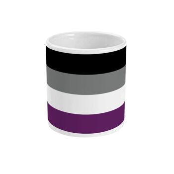 Tasse à café drapeau de la fierté asexuée 3