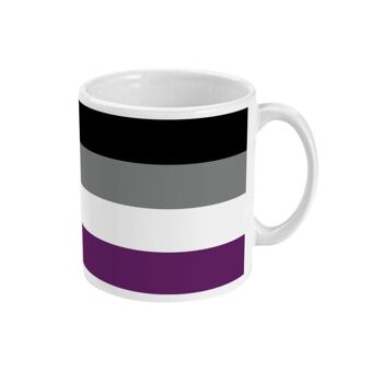 Tasse à café drapeau de la fierté asexuée 4