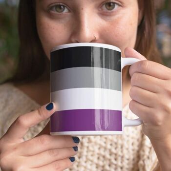 Tasse à café drapeau de la fierté asexuée 5