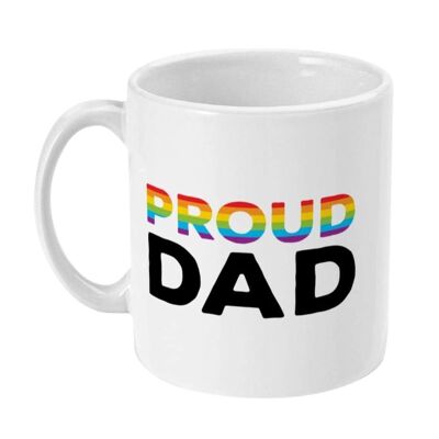 Papà orgoglioso: tazza con bandiera arcobaleno