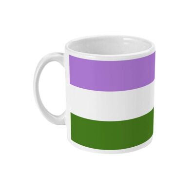 Tazza da caffè con bandiera Genderqueer Pride