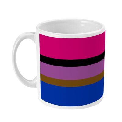 Grande tasse à café drapeau de la fierté bisexuelle inclusive