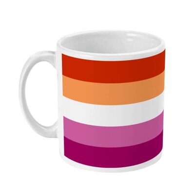 Tazza da caffè con bandiera dell'orgoglio della comunità lesbica