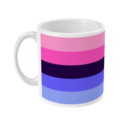 Tazza da caffè con bandiera dell'orgoglio onnisessuale