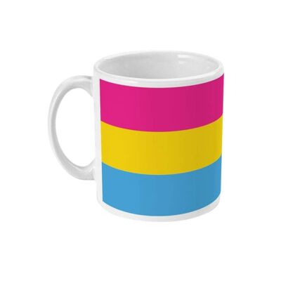 Tazza da caffè con bandiera dell'orgoglio pansessuale