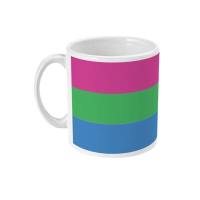 Tasse à café drapeau de la fierté polysexuelle