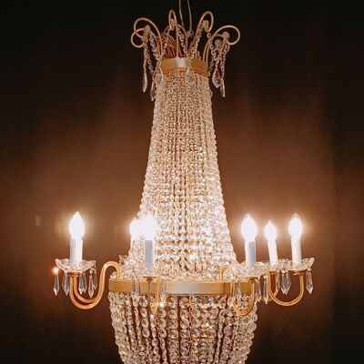 CRYSTAL CHANDELIER, CHANDELIER, MURANO CHANDELIER, ANTIQUE CHANDELIER