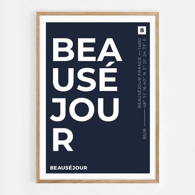 BEAUSÉJOUR NAVY BLUE POSTER