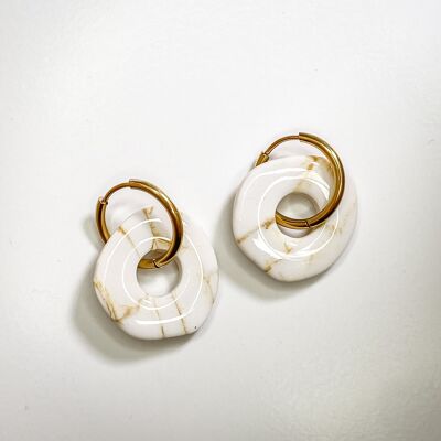 Boucles d'oreilles en argile polymère et acier inoxydable • Fait main en France • Philippine bijoux