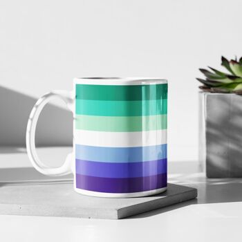 Grande tasse à café drapeau de la fierté gay Vincian 4