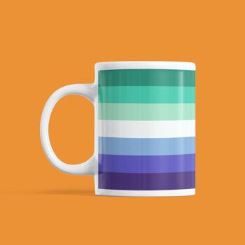 Grande tasse à café drapeau de la fierté gay Vincian 5