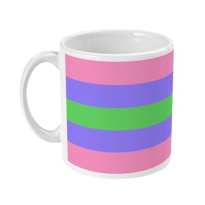 Kaffeetasse mit Trigender-Pride-Flagge