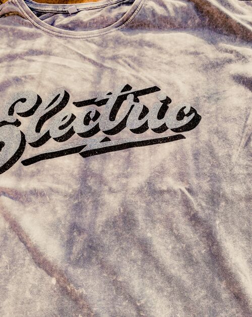 T-shirt délavé Electric pailleté
