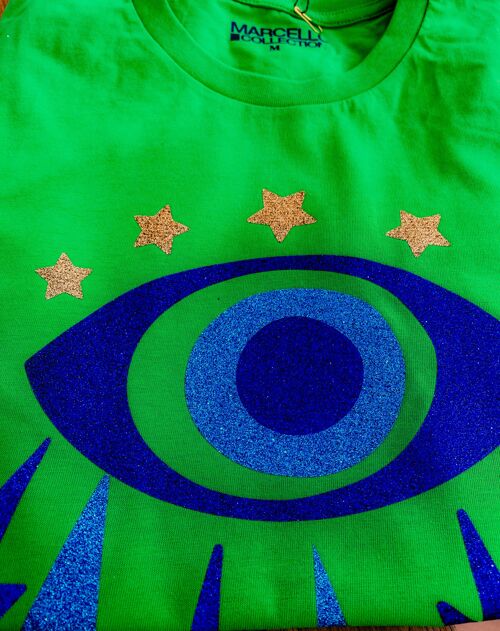 T-shirt eye pailleté