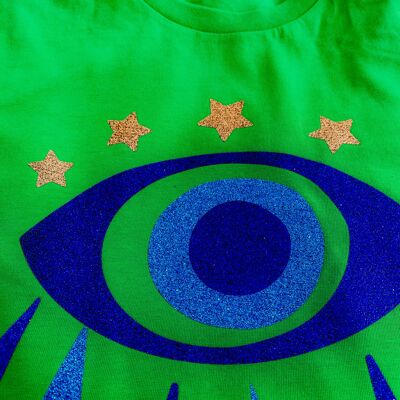 T-shirt eye pailleté