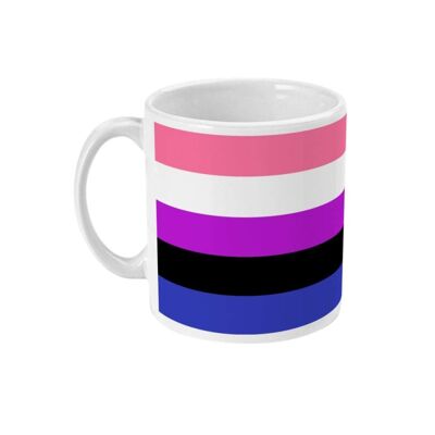 Tazza con bandiera Genderfluid Pride