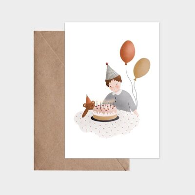 Postcard - It's my birthday boy - child party