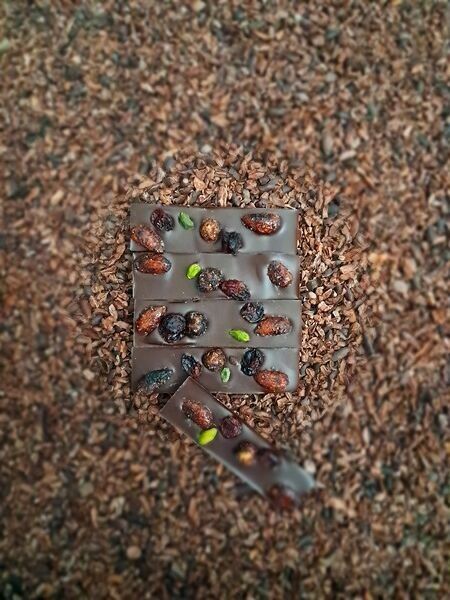 Mendiants cioccolato fondente 70%