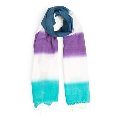 Organic cotton fular tie dye fair trade scarf