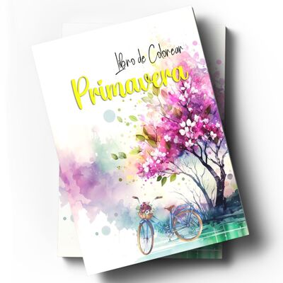 Libro da colorare - Primavera - Con scene rilassanti per coloristi esperti