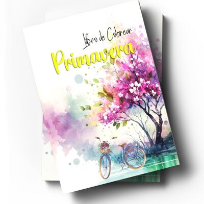 Libro colorear - Primavera - Con escenas relajantes para coloristas avanzados