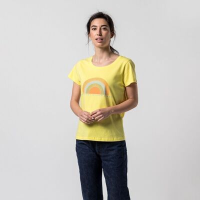 T-shirt Seiko gialla in cotone organico Prodotto del commercio equo e solidale