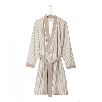 KIMONO COTON BIOLOGIQUE EPSILON RAYURES NEIGE