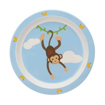 Assiette enfant avec CHARLIE le singe 1