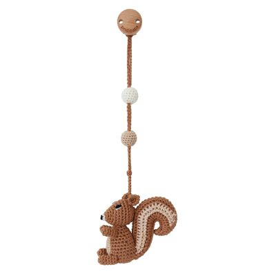 Crocheted play arch pendant squirrel NUTTY (3in1)