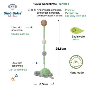 Pendentif arche de jeu au crochet tortue SHELLEY (3in1) 5
