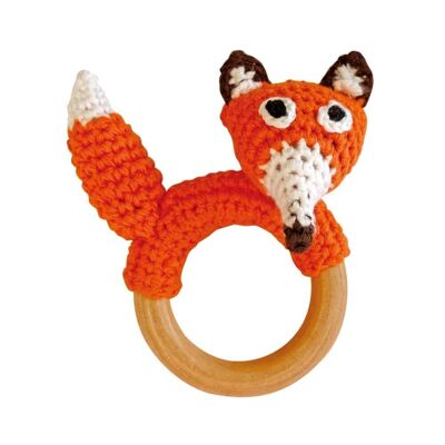Crocheted grasping toy fox FRED (organic)