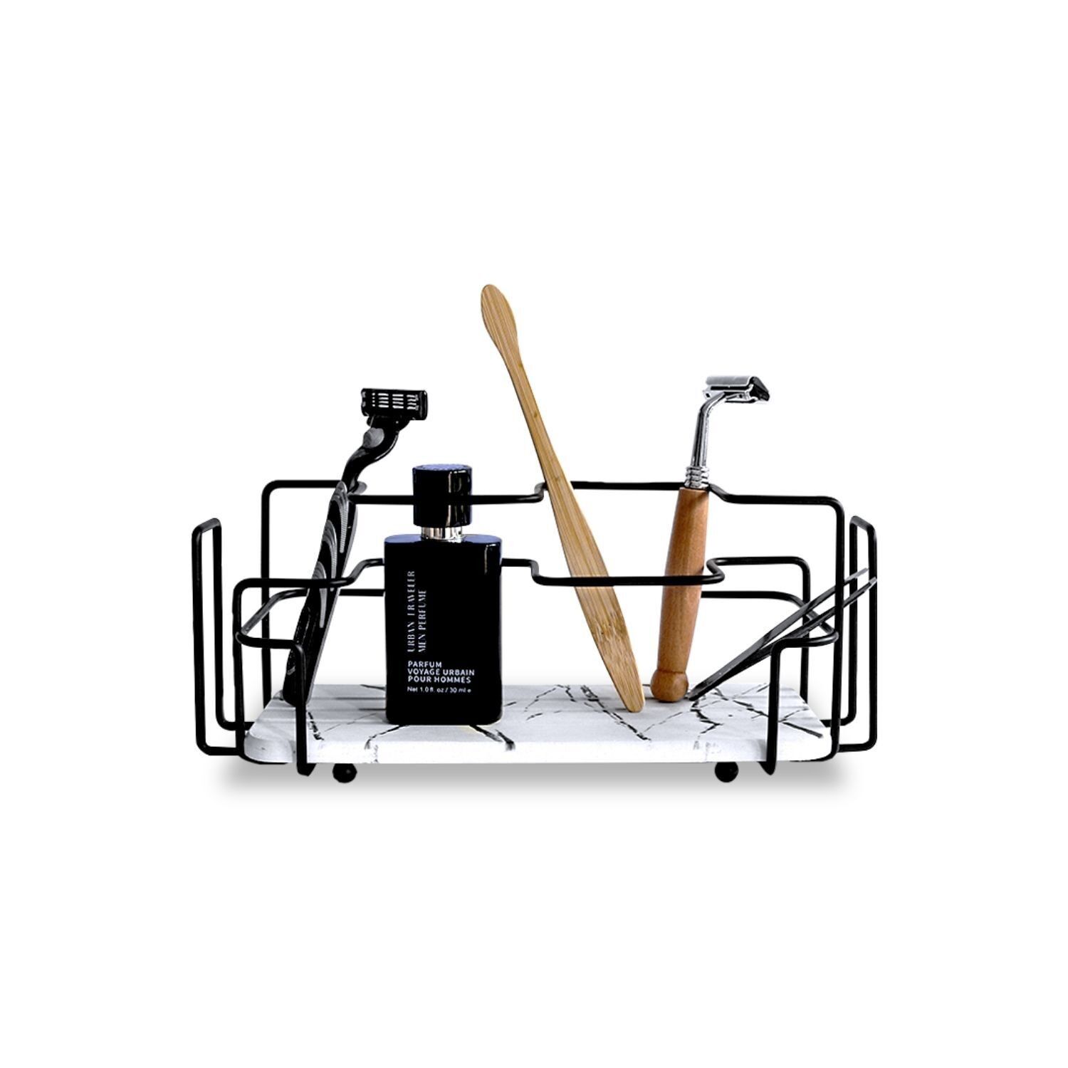 PORTA SPAZZOLINO ELONA NERO CORALLO DIATOMITE