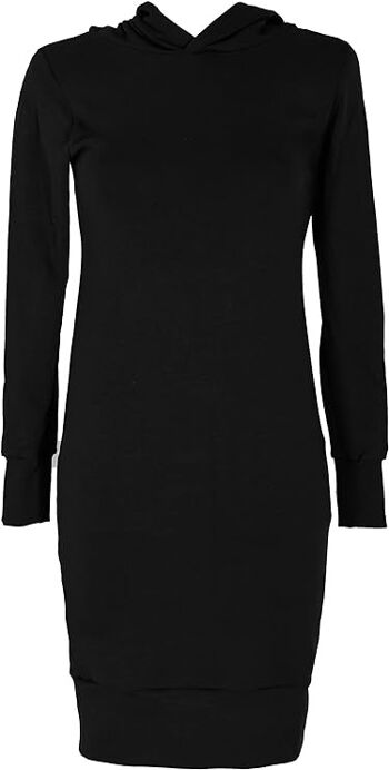 Robe à capuche noire pour femme 2