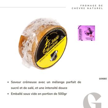 Fromage de Chèvre semi-affiné naturel (500gr) d'Estrémadure - 1er Prix National Trashumantes 2023 3