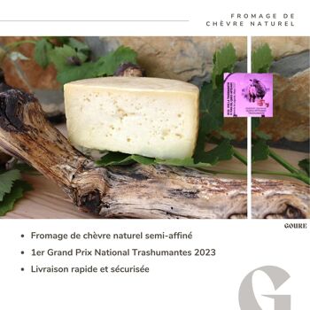 Fromage de Chèvre semi-affiné naturel (500gr) d'Estrémadure - 1er Prix National Trashumantes 2023 2
