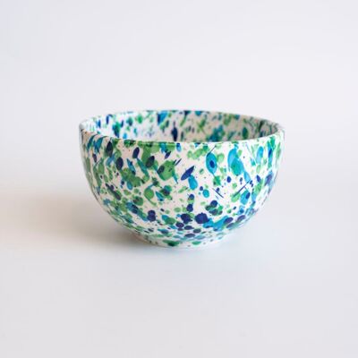 Bowl de cerámica Ø14 cm / Azul moteado - CORAL
