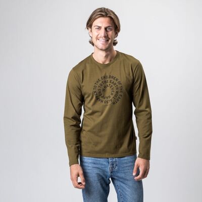 Khakifarbenes Pokoj-T-Shirt aus Bio-Baumwolle, Fair-Trade-Produkt