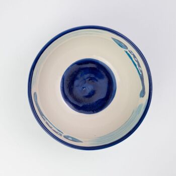 Bol en céramique Ø14 cm / Bleu et blanc PEZ - TUNA 2