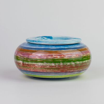 Cenicero de cerámica 15cm, antiolores / Multicolor - SOL