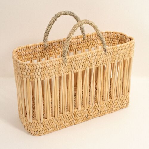 Panier de plage en paille taille M