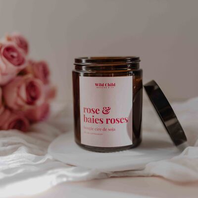 "ROSE & PINK BERRIES" Valentine's Day Candle