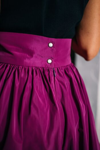 Bel ensemble robe magenta à manches longues 4