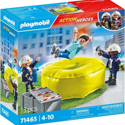 Playmobil 71465 - Pompiers Et Coussin De Sauvetage