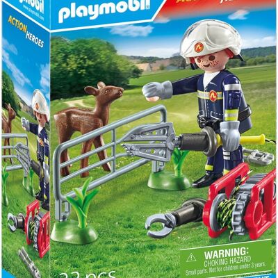 Playmobil 71467 - Pompiere e Cerbiatto da salvare