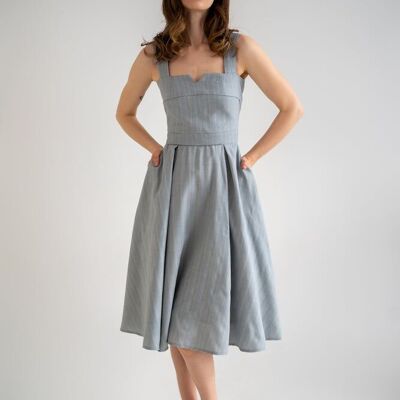 Robe Kathleen bleue deux pièces de rêve