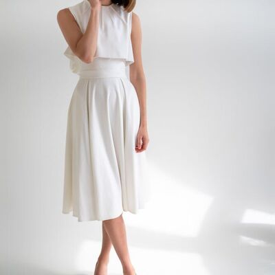 Clear white three piece Alexandria dress