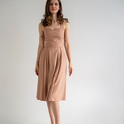 Robe Audre deux pièces beige sable