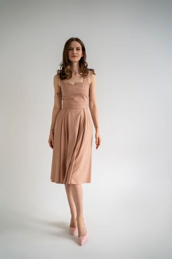 Robe Audre deux pièces beige sable 1